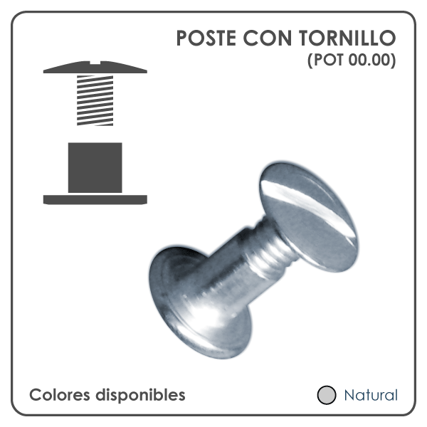 Poste-con-tornillo COMPONENTES PARA EXHIBIDOR - POSTE CON TORNILLO